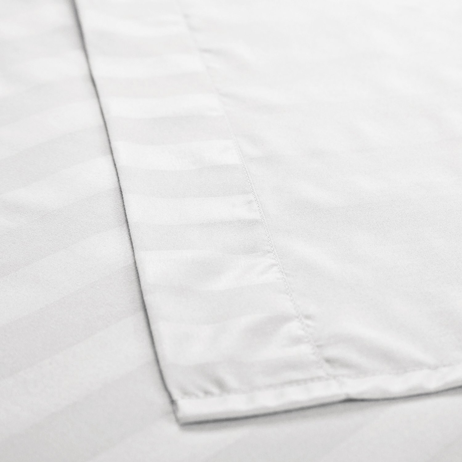 Striped Bedding Sheet Set Queen Plain White 4-Piece with Deep Pocket Fitted Sheet by Bedsure