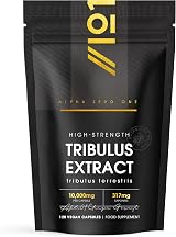 Alpha01 Tribulus Terrestris Extract 10000mg 95% Saponins Vegan 120 Caps