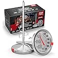 AWLKIM 2 Pack Stainless Steel Meat Thermometer, Safe Leave in Oven, 2.5-in Extra-Large Dial Food Thermometer for Cooking, Tem