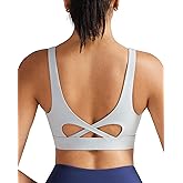 RUNNING GIRL Sports Bra for Women High Support, Molded Cup High Impact Sports Bras with Sewn in Pads Workout Running Bra