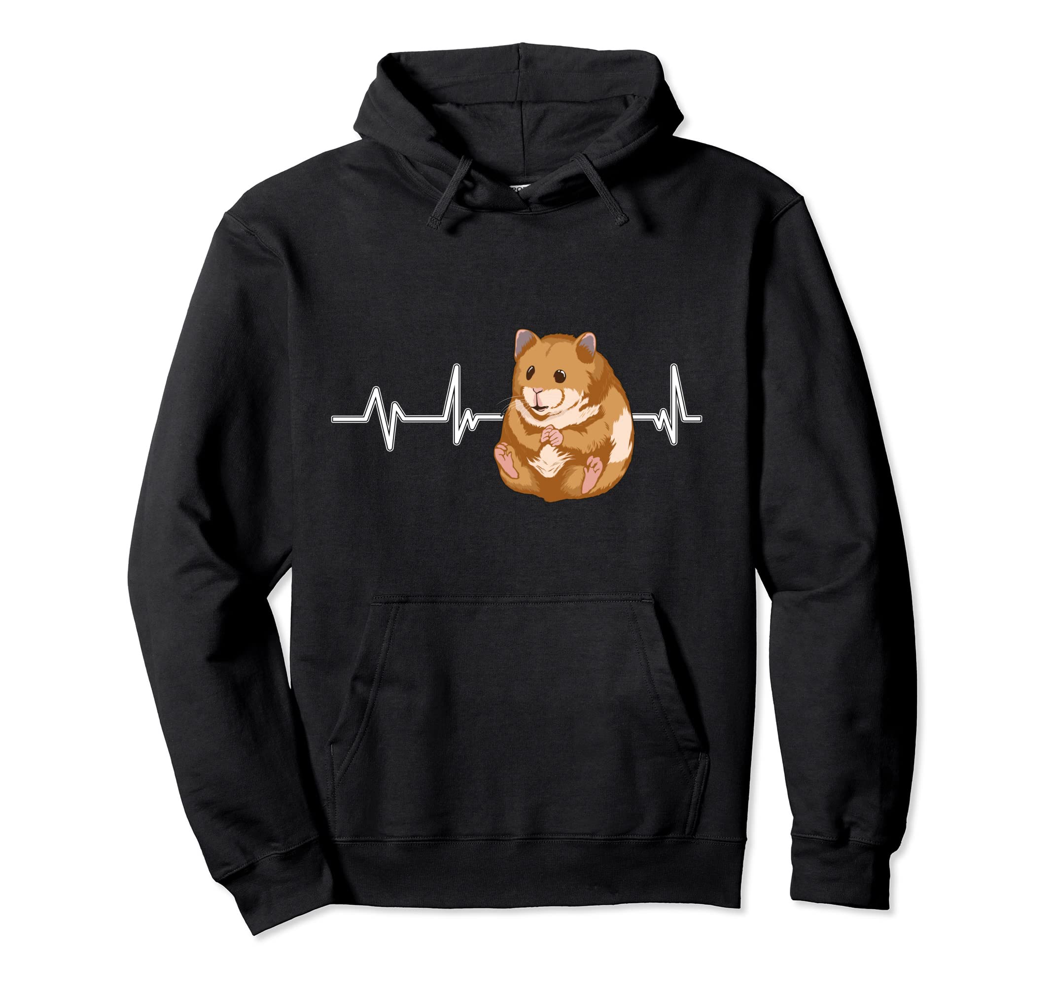 Hammy Hamster Heartbeat EKG Heart Rate Hamsters Pullover Hoodie