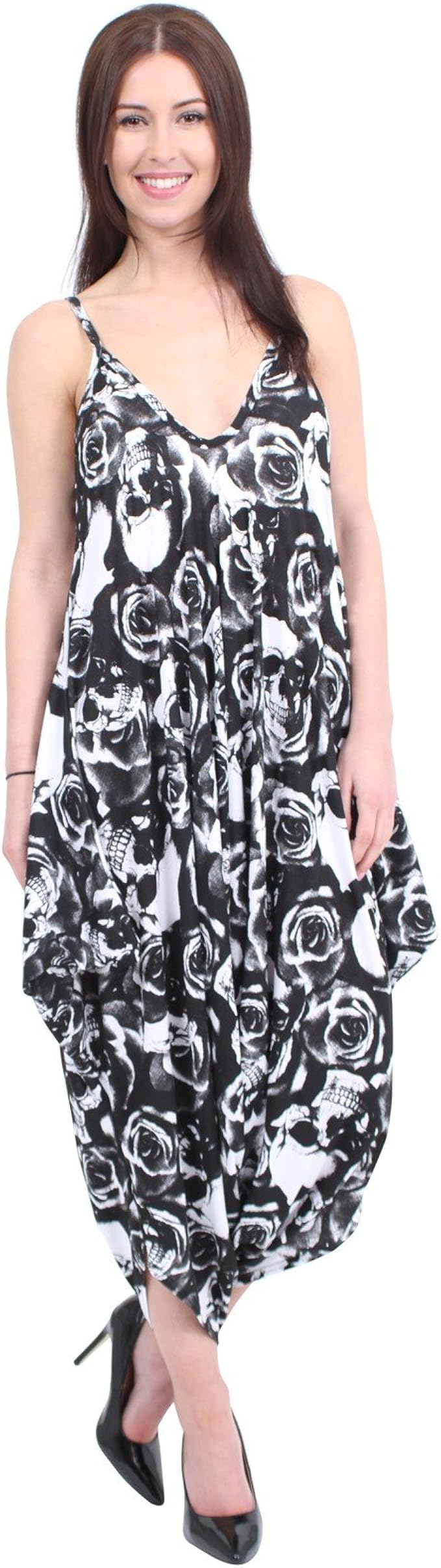 Mono para mujer, suelto, estilo harén, talla extra grande