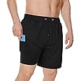 American Trends Men's Swim Trunks Board Shorts Quick Dry Mens Swimming Trunks with Compression Liner