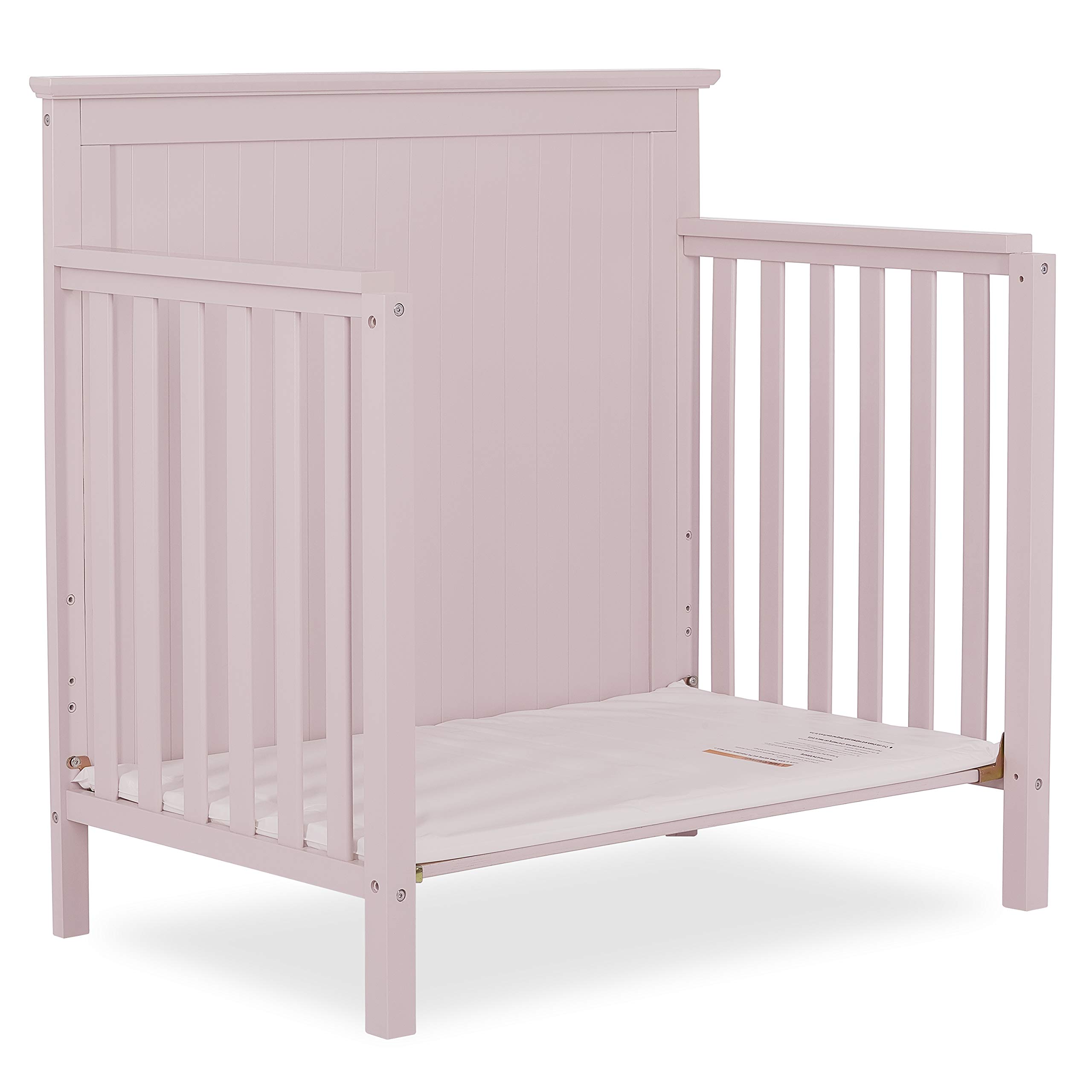 Dream On Me Ava 3in1 Convertible Mini Crib in Blush Pink