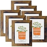 PETAFLOP 5x7 Frame Rustic Picture Frames Fits 5 by 7 Inch Photo Wall Tabletop Display, 7 Pack