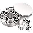 12 Pieces Round Biscuit Cookie Cutters Set(1.3/2/3/4/4.4 Inch), Professional Stainless Steel Pastry Cutter Biscuit Cutters fo