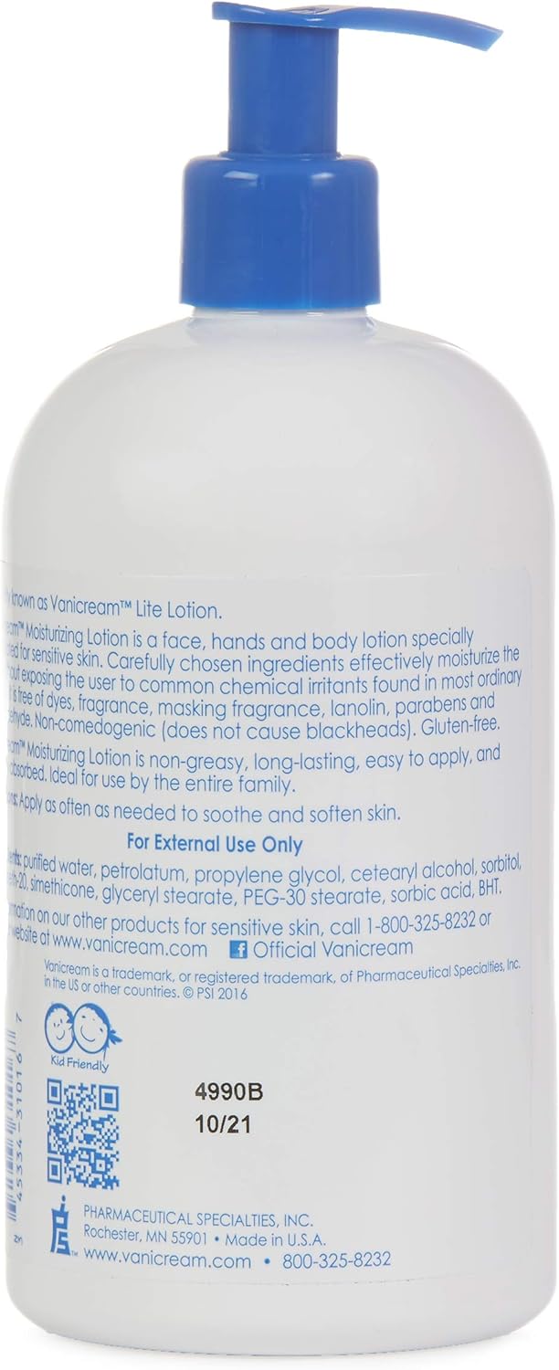 vanicream cream ingredients