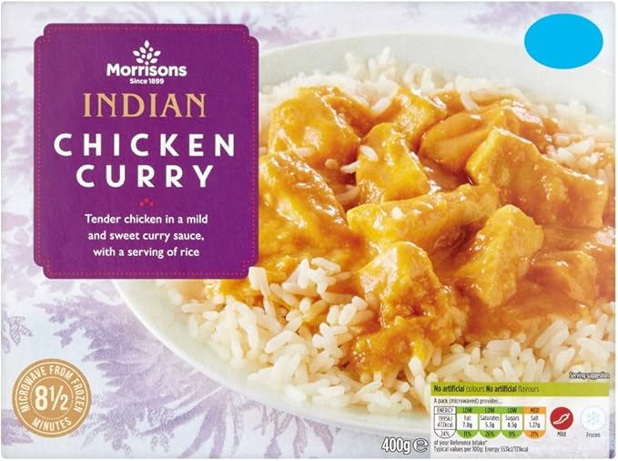 Morrisons Chicken Curry and Rice Meal, 400g (Frozen) Amazon.co.uk Grocery