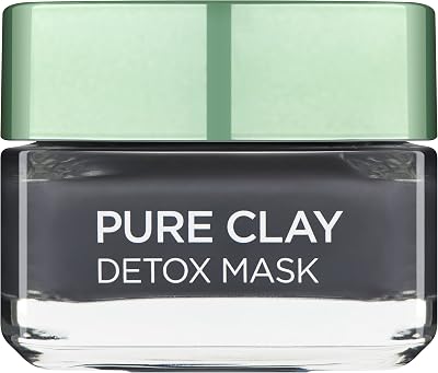 L'Oreal Paris Pure Clay Detox Mask Black Charcoal 50 ml for All Skin Types