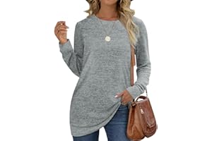 Women Long Sleeve Crop Top Casual Soft Stretch Pullover Fall Spring Clothing