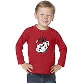 Little King NCAA Toddler Long Sleeve Tee-Big Logo-100% Cotton-Team Colors