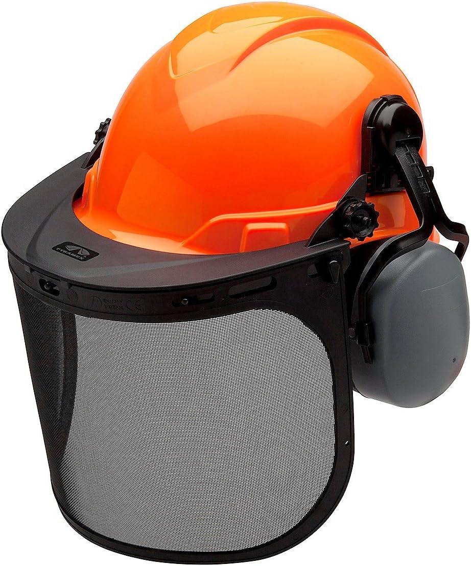 mesh face shield for hard hat