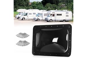 ALIESTFDNO 18" x 26" RV Skylight Replacement Cover, Fit 14" x 22" RV Shower Skylight Openings Roof Vent, RV Skylight Outer Dome Compatible with RV Camper Food Truck Motorhome Roof Sunroof (Smoke)