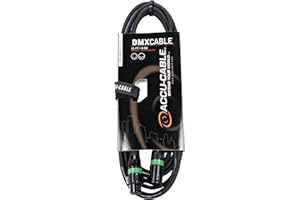 Accu Cable AC3PDMX15, DMX Stage Light Cable, 3 Pin Male to 3 Pin Female Connection (15 FT)