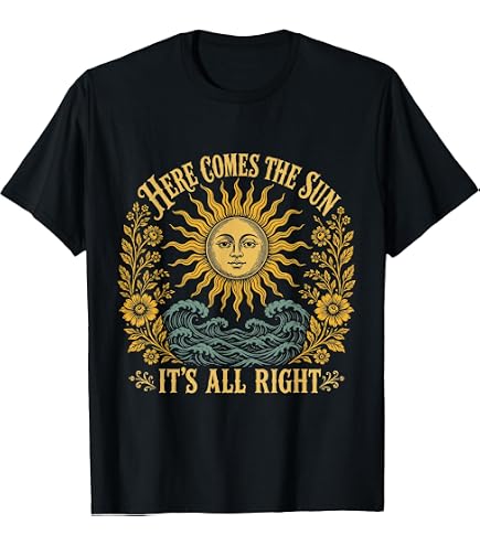 Amazon.com: The Beatles - Here Comes The Sun Retro Vintage Flowers