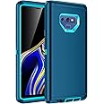 RegSun for Galaxy Note 9 Case,Shockproof 3-Layer Full Body Protection [Without Screen Protector] Rugged Heavy Duty High Impact Hard Cover Case for Samsung Galaxy Note 9,Turquoise
