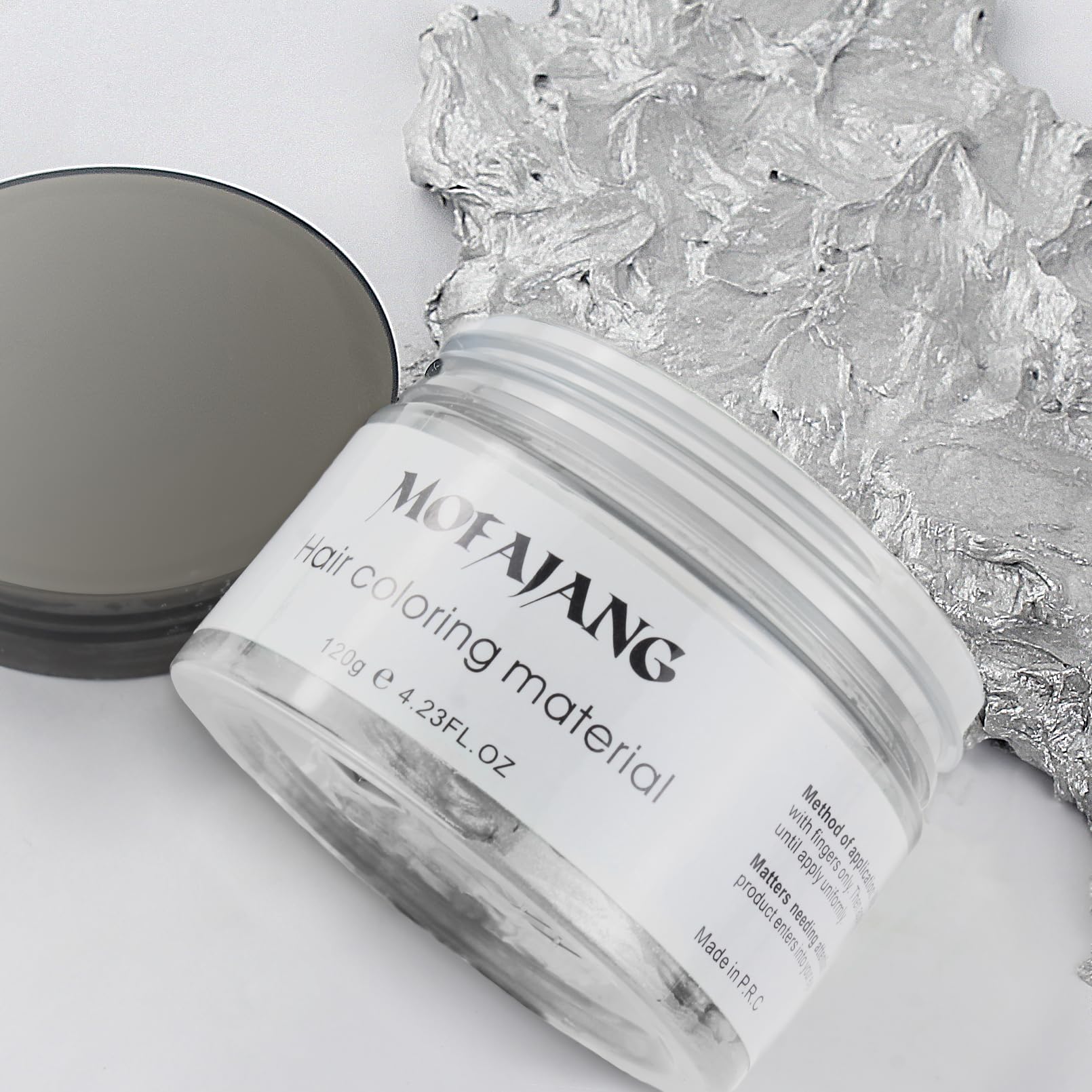 Sliver Gray Temporary Hair Color Wax -SOVONCARE Washable Hair Dye for Men & Women, All-Day Hold Disposable Hair Styling Clays for Party, Cosplay & Daily 4.23 oz