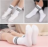 Zuimei 6 Pairs Women's Sport Socks Cotton Ankle Crop Breathable Multipack White view 2