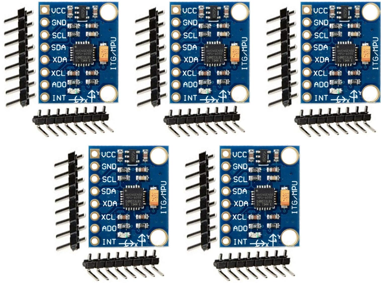 5pcs GY-521 MPU-6050 mpu6050 module 3 Axis analog gyro sensors Accelerometer Module