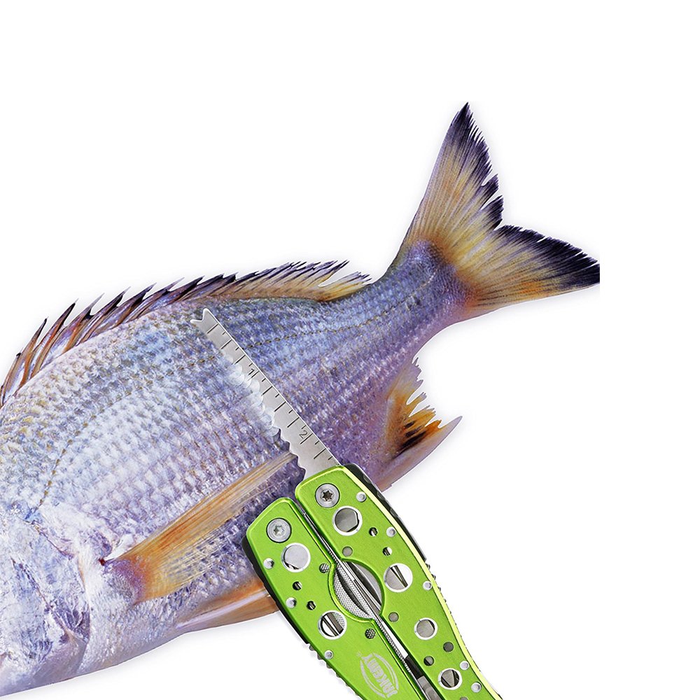 Fishing Pliers,Likorlove Portable Multi Purpose Pliers, Knife, Screwdriver, Opener, Filer with Sheath, Pocket Folding Survival Tool for Hunting Camping Fishing