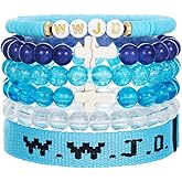 MMIUAEG WWJD Cross Beaded Bracelets Set What Would Jesus Do Bracelets Handmade Beads Good Blessing Protection Religious Christian Jewelry for Easter Christmas Mother's Day