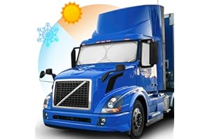 WIILGN Semi-Truck Sun Shade for Windshield and Side Window | 300T High Density UV Protection Sunshade Reflects 98% UV,Semi Trucks Shade Accessories,Best for Semi, Commercial, RV & Big Truck
