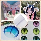 BENECREAT Fursuit Eye Mesh 100x30cm White PVC Sublimated Net 0.5mm Printable view 6
