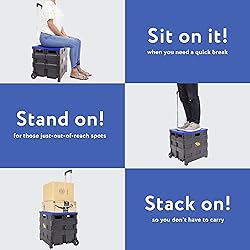 dbest products Quik Cart Collapsible Rolling Crate