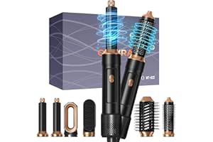 OKWRAP 6 in ONE Blow Dryer Brush,Air Curling Iron