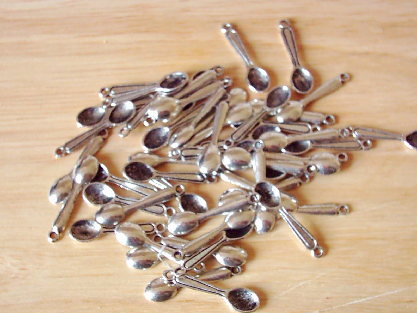 pack of 25 tibetan silver spoon charms