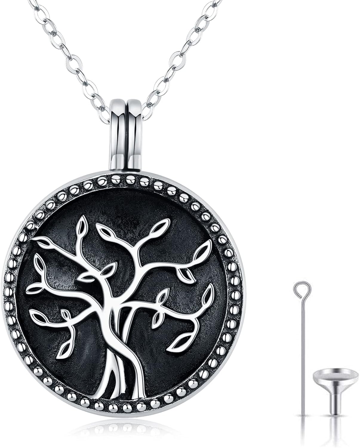 JUSTKIDSTOY Cremation Jewelry for Ashes 925 Sterling