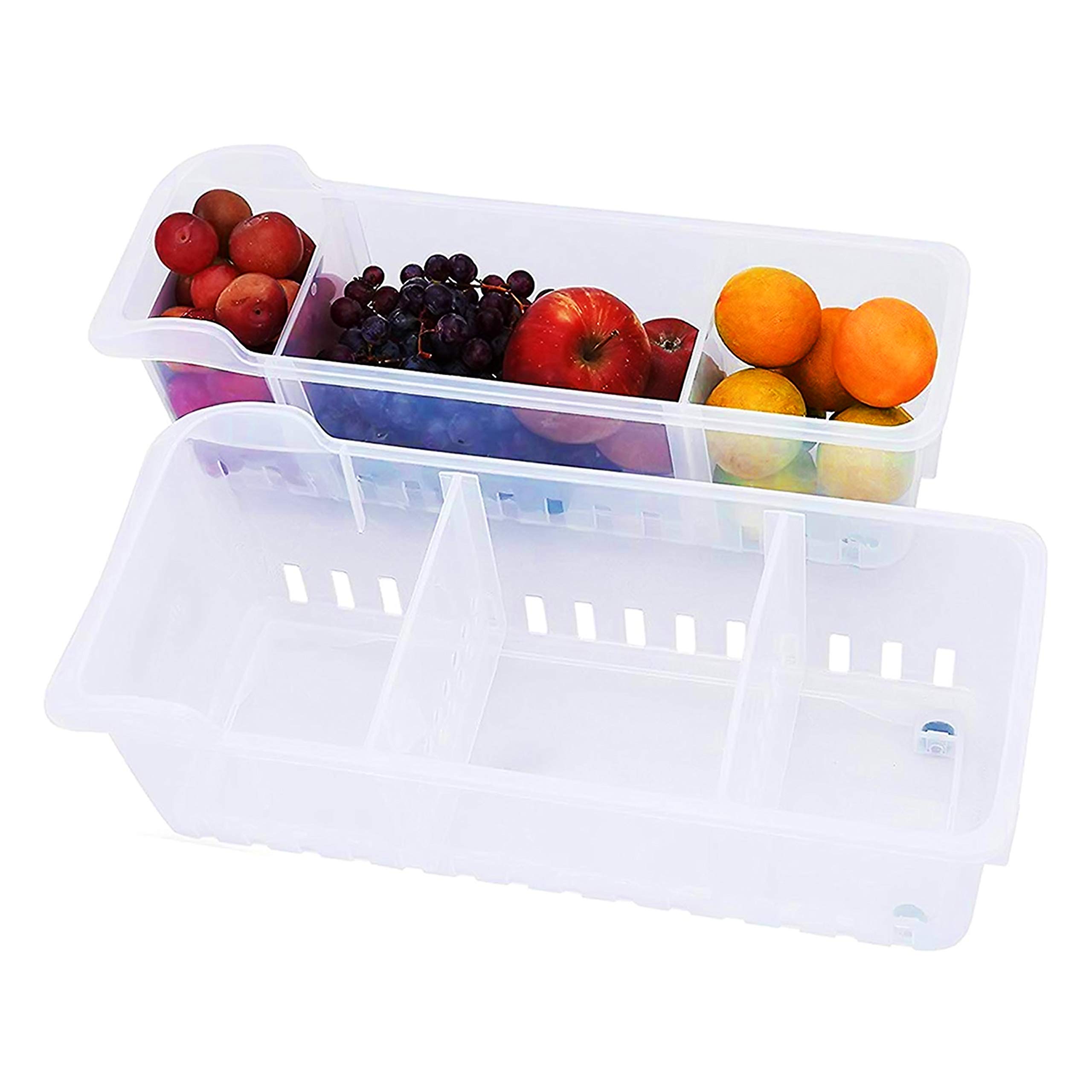 Fridge Baskets 2 Pcs Fridge Storage 40cmx12cmx16cm Fridge