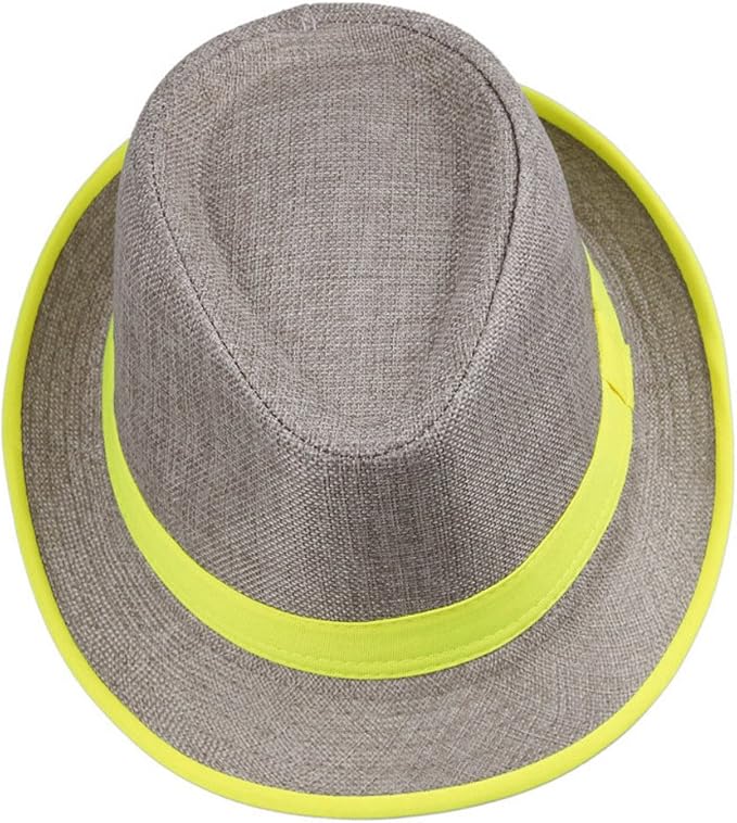 Amazon Yuelian Tm 帽子 メンズ レディース 中折れハット リボン ナチュラルハット イエロー ハット 通販