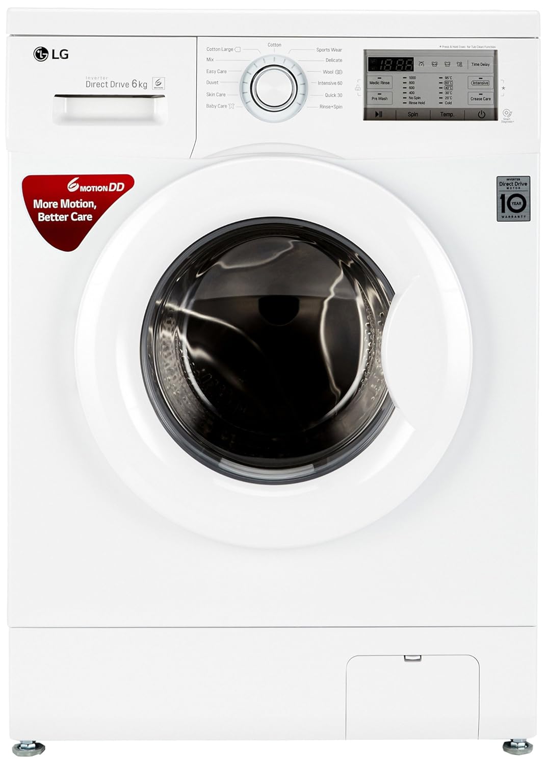 LG 6 kg Inverter Fully-Automatic Front Loading Washing Machine  (FH0H3NDNL02, White): Amazon.in: Home & Kitchen