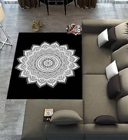 Amazon Com Custom Mandala Area Rugs Carpet Mandala Black And