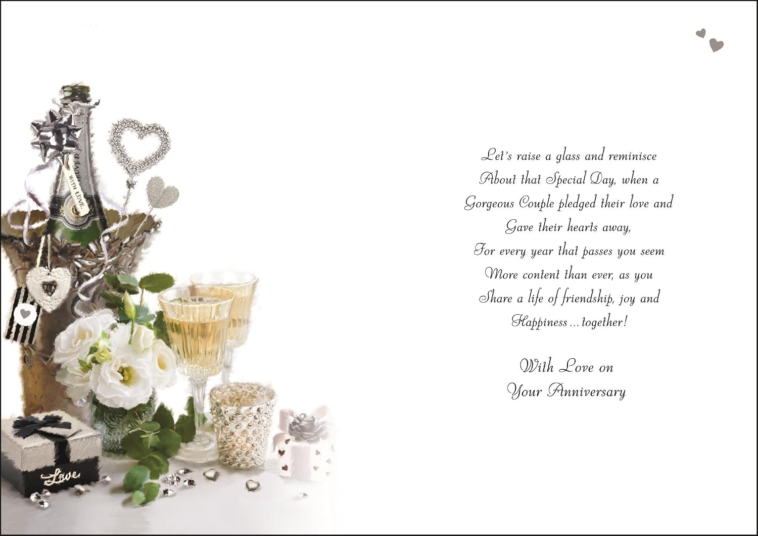 Illustrated Son & Daughter-In-Law Anniversary Card, (JJ9257), Son & Daughter-In-Law With Love Anniversary - Image 3
