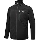 TBMPOY Men's Fleece Jackets Lightweight Full-Zip Fall Jacket Warm Winter Coats Outdoor Hiking with Pockets
