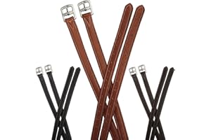 Paris Tack Soft Leather Stirrup Leathers with Stainless Steel Hardware, These 1" Wide Leathers Come with a One-Year Warranty.-Pair