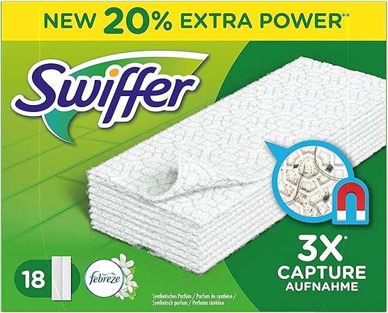 Swiffer Droge Vloerdoekjes Vloerwissers Navulverpakking Met Febreze Geur 1 Stuk 1 X 18 Stuks Amazon Nl