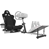 OpenWheeler GEN3 Racing Wheel Stand Cockpit Black on Black | Fits All Logitech G923 | G29 | G920 | Thrustmaster…