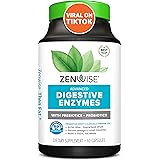 Zenwise Digestive Enzymes - Probiotic Multi Enzymes with Probiotics and Prebiotics for Digestive Health + Bloating Relief for