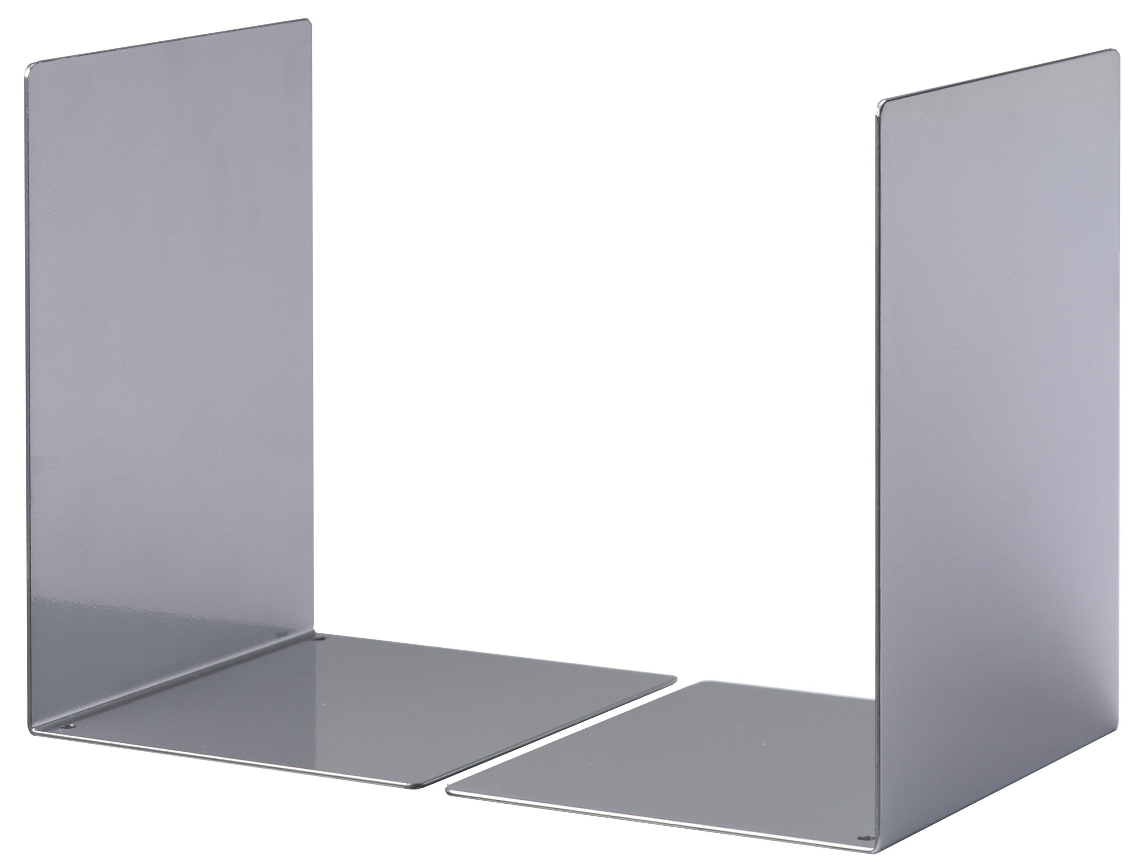 Durable L Size Bookends - Silver