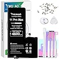 WUHAO for iPhone 11 Pro Max Battery 4600mAh [2024 Upgraded] for iPhone 11 Pro Max A2218 A2161 A2220 Replacement Battery with [Set of Screws] and Professional Repair Tool Kit