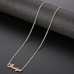 SKQIR Personalized Name Necklace Rose Gold
