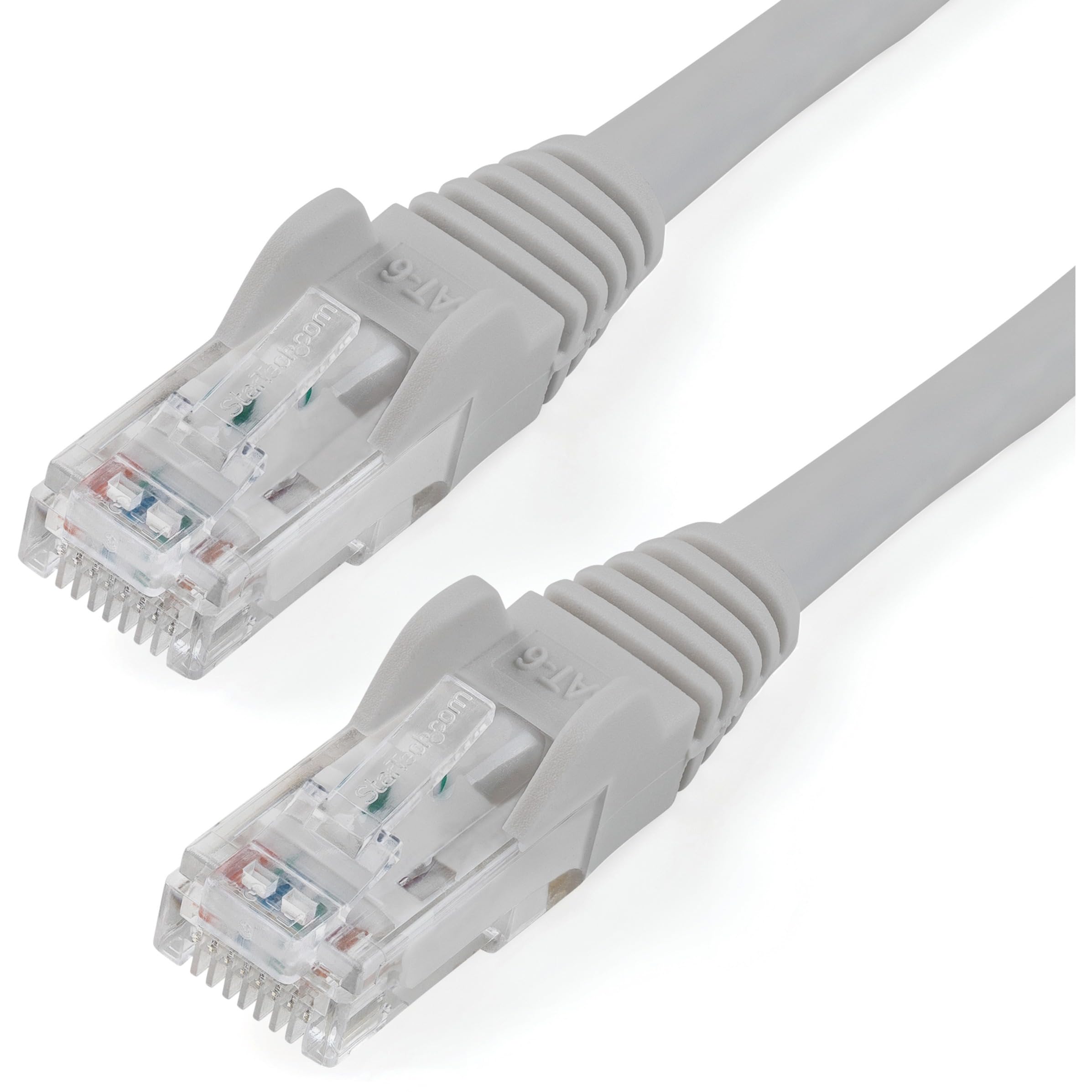 StarTech 100ft CAT6 Ethernet Cable - Gray CAT 6 Gigabit Ethernet Wire -250Mhz 100W PoE++ RJ45 UTP Category 6 Network Patch Cord Snagless (N6PATCH100GR)