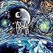 Star Wars Inspired Art poster PRINT Death Star Space Art Starry Night van Gogh Never Saw The Empire Art by Aja 8x8, 10x10, 12x12, 20x20, 24x24 inch sizes