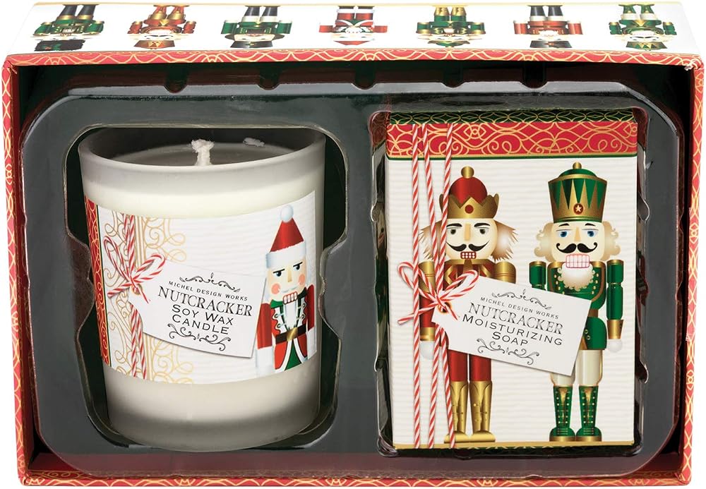 Michel Design Works Nutcracker Candle & Soap Gift Set Holiday Fragrance Home