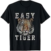 Easy Tiger Distressed Casual-Chic Graphic for Women T-Shirt Small