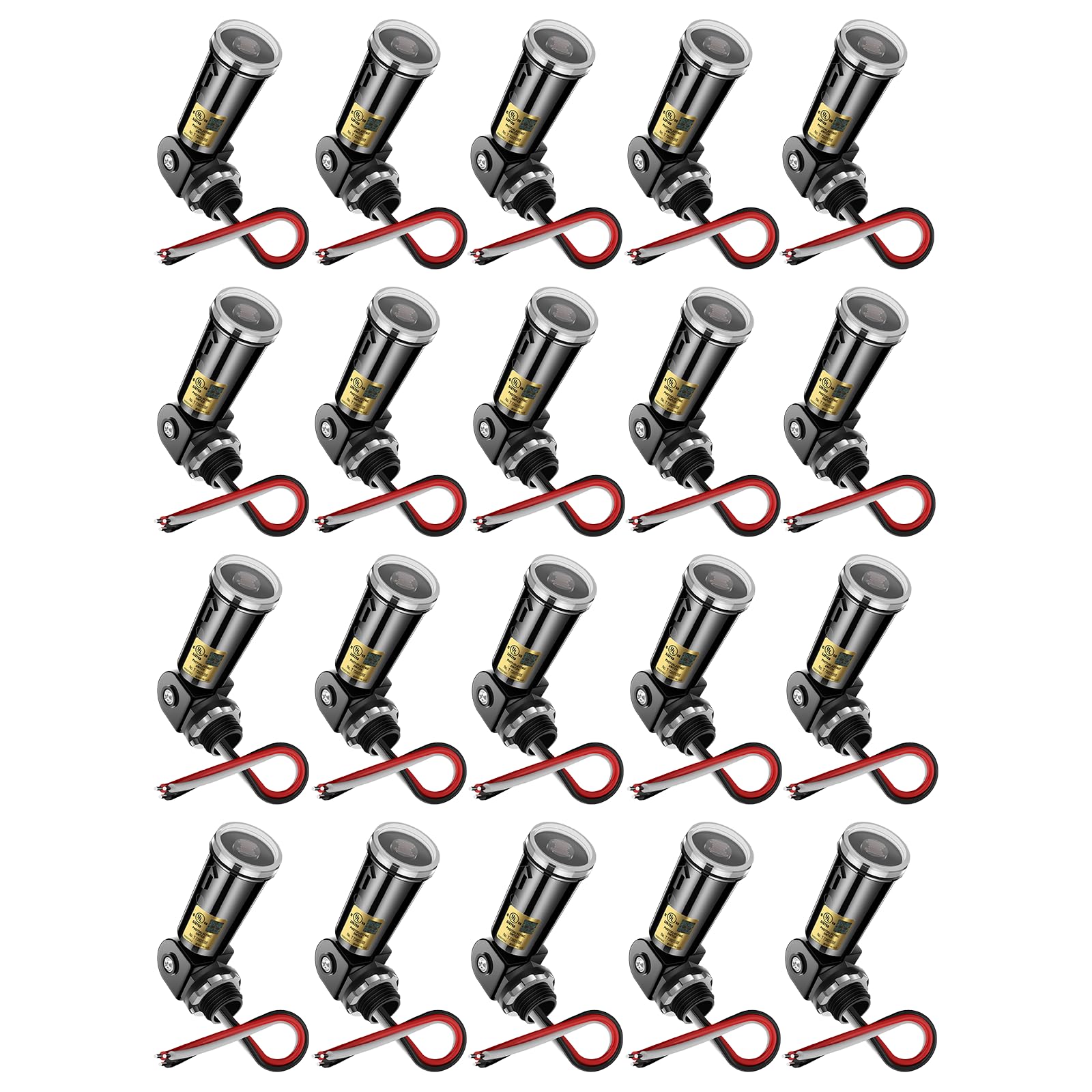 Dusk to Dawn Sensor,Greencycle 20PK Photocell Sensor for Outdoor Lights Auto On/Off, Waterproof IP65 Photo Cell for Outdoor Lighting, Flood Light, Lamp Post - Energy Saving & Easy Install Image