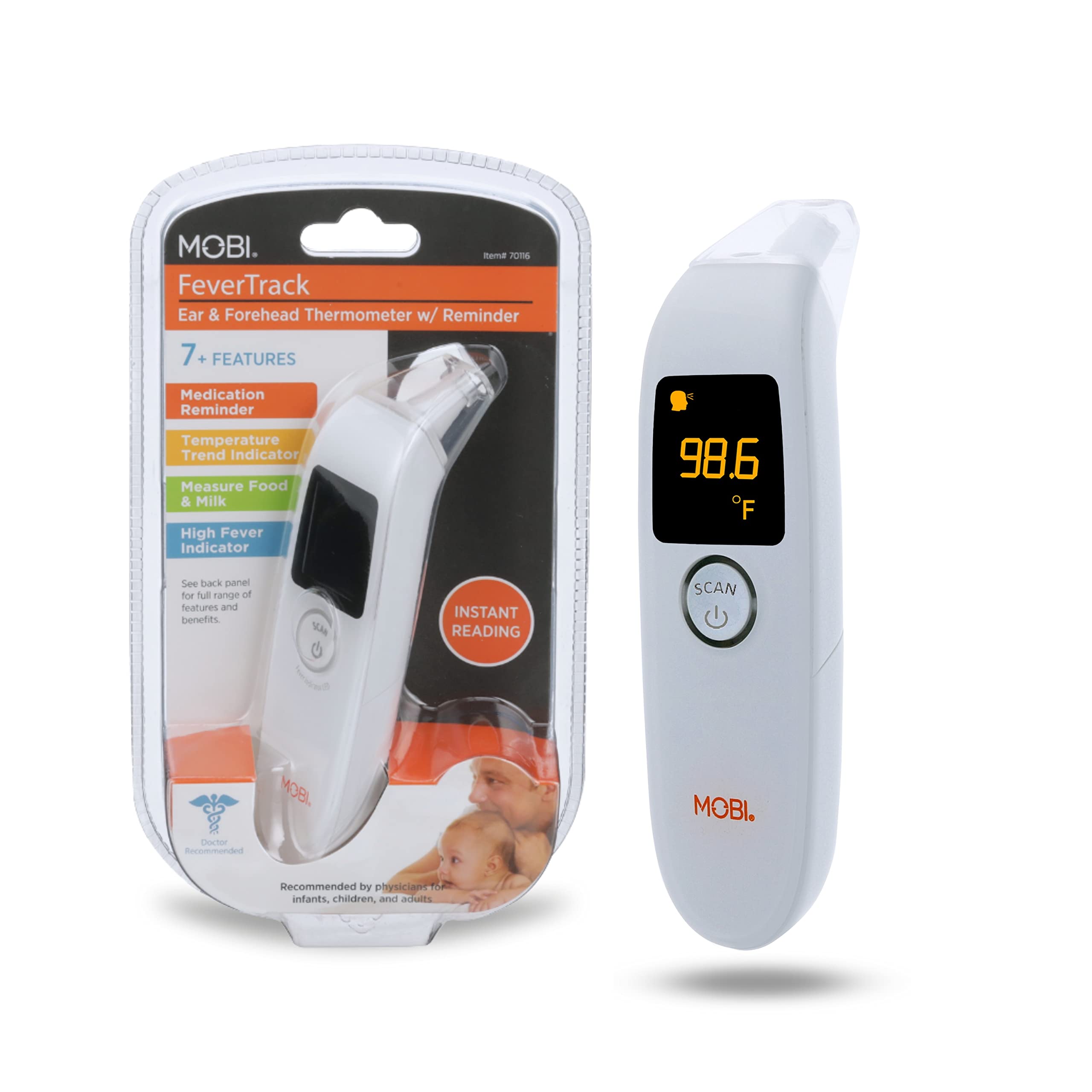 Mua MOBI DualScan FeverTrack Ear & Forehead Thermometer w/Medication